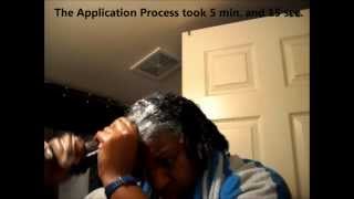 How to apply texturizer natural hair How to apply Just For Me Texture Softener natural hair Pt2 [upl. by Arnulfo994]