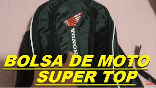 BOLSA MOCHILA PARA MOTO MOTOCICLISTA PARA GUARDA CAPACETE [upl. by Slorac]