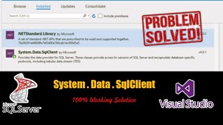 How to solve quotusing SystemDataSqlClientquot error in visual studioDatabase connection visual studio [upl. by Ysle940]