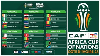 ⚽️COUPE DAFRIQUE DES NATIONS CAN 2023  ON CONNAIT LES GROUPES Côte dIvoire Algérie Sénégal🤯 [upl. by Oratnek]