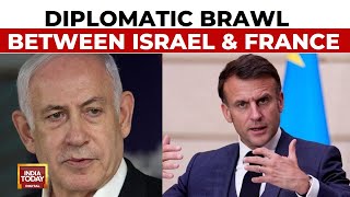 Netanyahu Macron War Of Words Escalates Macron Calls For Suspension Of Arms To Israel Amid Crisis [upl. by Ecirpac742]