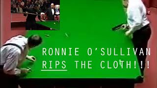 Ronnie OSullivan RIPS THE CLOTH in World Championships at the Crucible [upl. by Ayekin361]