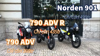 1m7 ngồi thử ba mẫu ADV tầm trung nhà KTM amp Husqvarna  790 Adventure 790 Adventure R Norden 901 [upl. by Ledua]