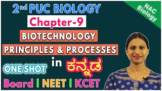 Biotechnology Principles and Processes Class 12 in Kannada  NEET  KCET [upl. by Tanner]