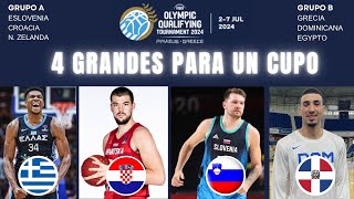 DOMINICANA ESLOVENIA GRECIA Y CROACIA POR UN SOLO CUPO EN EL REPECHAJE OLIMPICO [upl. by Kopaz366]