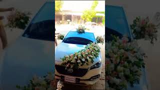 Beautiful car decoration wedding decoration trending shorts viralshorts [upl. by Atinus]