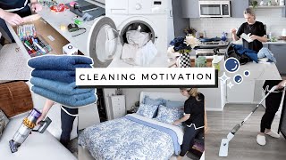 CLEANING MOTIVATION Whole apartment full deep clean with me [upl. by Asserac]