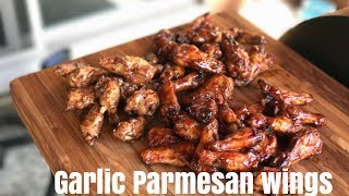 Smoked Garlic parmesan wings  Smoked wing drumette recipe [upl. by Lean]