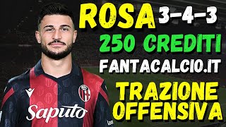 LA MIA ROSA IDEALE 343 250 CREDITI RUOLI E QUOTAZIONI FANTACALCIOIT LISTONE FANTACALCIO 20242025 [upl. by Acirfa]