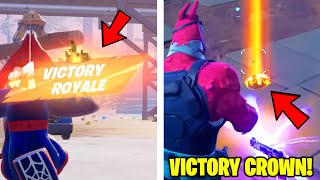 How To Get CROWNED VICTORY ROYALE in Fortnite Chapter 3 Season 1 Victory Crown [upl. by Boothe]