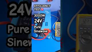 PURE SINEWAVE INVERTER EFFICIENCY TEST Sungold Power 3000W 24V shorts puresinewave LiFePO4 [upl. by Sidnarb652]