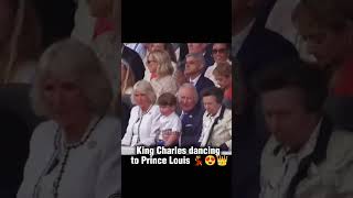 King Charles dancing with his grandson Prince Louis royalfamily kingcharles princelouis funny [upl. by Ylrac]