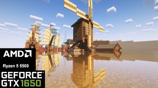 Minecraft Shaders High  GTX 1650 amp RYZEN 5 5500 [upl. by Felicio377]