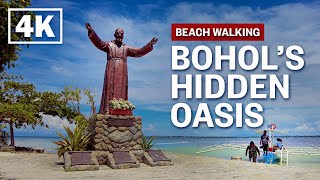 4K Video  Isola Di Francesco Beach Walking  Trip to Bohol  Panglao Bohol [upl. by Zed713]