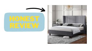 Honest Review HOWE Queen Size Upholstered Platform Bed Frame [upl. by Arlinda]