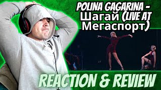 Polina Gagarina  Шагай Live at Мегаспорт  REACTION [upl. by Eiuqram771]