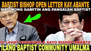 ILANG BISHOP BAPTIST UMALMA KAY CONG ABANTE SA PAG GAMIT NG PANGALAN NG BAPTIST [upl. by Evered]