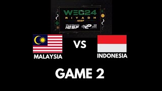 MALAYSIA VS INDONESIA GAME 2 Semi Final  IESF WEC 2024 MLBB [upl. by Leahcimnoj829]