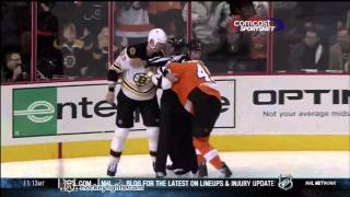 Zdeno Chara vs Jody Shelley Dec 17 2011 [upl. by Adhamh183]