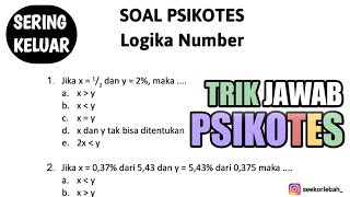 FuLL SOAL PSIKOTES LOGIKA NUMBER [upl. by Adivad]