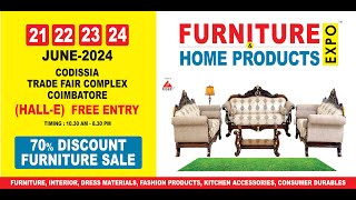 70 Discount Furniture Sale  Codissia Trade Fair Complex HallE Free Entry [upl. by Ennaitsirhc]