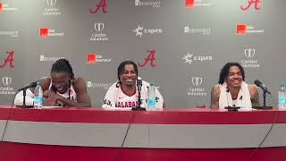 Alabama MBB players after 11054 win over UNC Asheville [upl. by Atronna839]