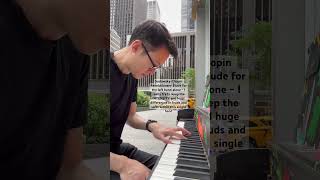 Outdoor Piano  NYC  GodowskyChopin Revolutionary Étude 3  62424 pianolessonsonline [upl. by Alister]