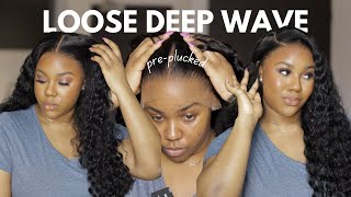 YOU WONT NEED TO PAY FOR AN INSTALL AFTER THIS Loose Deep Wave HD Lace Frontal ft Wiggins Hair [upl. by Aliemaj]