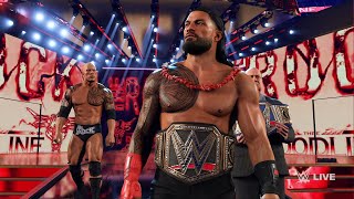 WWE 2K24  The Bloodline WrestleMania Entrance  New Updated Entrance [upl. by Ajin]