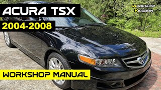 ACURA TSX 20042008 Workshop Manual  How to DOWNLOAD the PDF in ENGLISH  Repair Service Guide [upl. by Drexler]