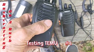 Bushcrafting On A Buck  Testing Temu 1 Baofeng Walkie Talkies [upl. by Chao]