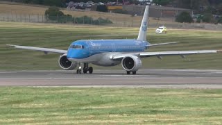 KLM Embraer 195E2 Takeoff from Aberdeen Airport [upl. by Fen]