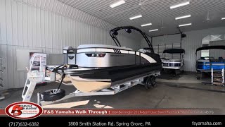 2024 Bennington 26 LX Sport Quad bench Fast back Tritoon w Yamaha 450Hp F amp S Yamaha Hanover PA [upl. by Leizo]