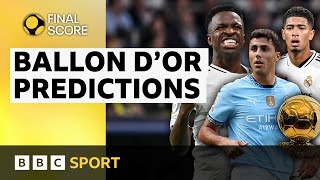 Vinicius Jr Rodri Jude Bellingham 2024 Ballon dOr predictions  BBC Sport [upl. by Legir]