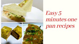 EASY ONE PAN RECIPES 5 Minutes Breakfast recipesMushroom OmeletteEgg toastChicken Sandwich [upl. by Neeneg]