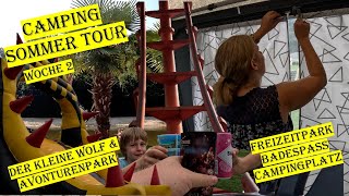 Camping Sommer Tour Woche 2  Kleiner Wolf amp Avonturenpark 4K  Niederlande 082023  VLOG 0372 [upl. by Hassett]