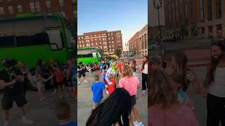 Stephen Sharer MOBBED by fans in front of Lamborghini Tour Bus [upl. by Aneleh782]