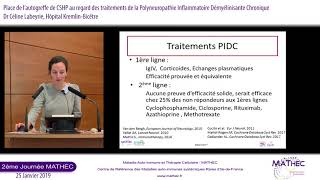 Lautogreffe de CSHP dans la Polyneuropathie Inflammatoire Démyélinisante Chronique  Dr C LABEYRIE [upl. by Dielle]