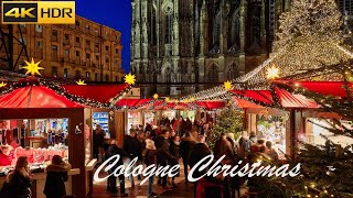 🇩🇪 German Christmas Market 🎄 KölnCologne Christmas Market Walk 4K HDR [upl. by Alyac]