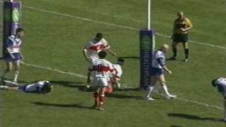 Hull KR V Barrow Dale Holdstocks break for John Steels Try [upl. by Lunna]