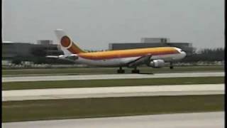 Air Jamaica Airbus A300B4203 Departing MIA [upl. by Reemas421]