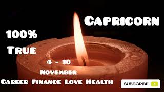 Capricorn 4 Nov  10 November Weekly Horoscope Careers Finance Health Love Education HindiUrdu [upl. by Adyht594]