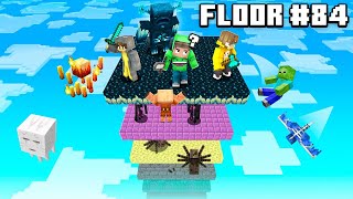 Minecraft But Each FLOOR Gets More Difficult 100 Floors [upl. by Airdnala]