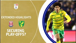 SECURING PLAYOFFS  Stoke City v Norwich City extended highlights [upl. by Johnsson]