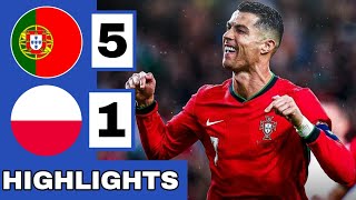 🔴Portugal vs Poland 51 Extended HIGHLIGHTS  UEFA Nations League [upl. by Fairweather]