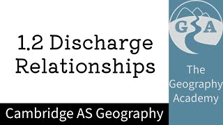 Hydrology and Fluvial Geomorphology  Discharge relationships within a drainage basin Cambridge AS [upl. by Leanor]