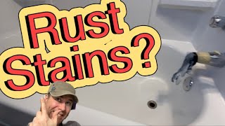 How to remove rust stains from a tub [upl. by Otrebmal]