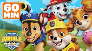 PAW Patrol Pups Visit Rubble in Builder Cove w Chase amp Skye  1 Hour Compilation  Rubble amp Crew [upl. by Viviene977]