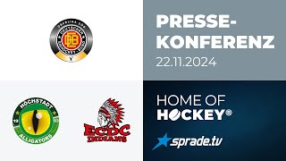 22112024  Pressekonferenz  Höchstadter EC vs ECDC Memmingen Indians [upl. by Annuaerb774]