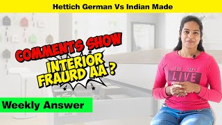 Hettich Hinges  German Made vs Indian Made  Comments Show  W01  Tamil  Kitchen Cabinet [upl. by Froh]